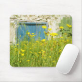 Tapis De Souris Fleurs d'aquarelle jaune (Avec souris)