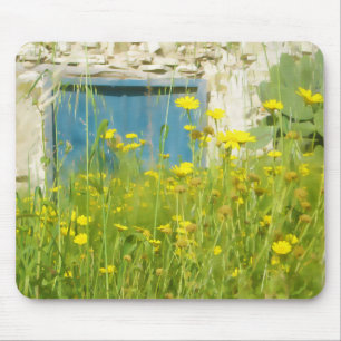 Tapis De Souris Fleurs d'aquarelle jaune