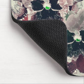 Tapis De Souris Fleurs d'aquarelle rose, bordeaux (Coin)