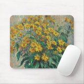 Tapis De Souris Fleurs d'artichauts de Jérusalem par Claude Monet (Avec souris)