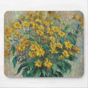Tapis De Souris Fleurs d'artichauts de Jérusalem par Claude Monet