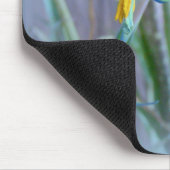 Tapis De Souris Fleurs de bromeliade sur bleu (Coin)