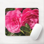 Tapis De Souris Fleurs de Camellia rose foncé (Avec souris)