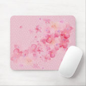 Tapis De Souris Fleurs de cerisiers aux points (Avec souris)