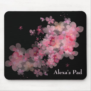 Tapis De Souris Fleurs de cerisiers en noir