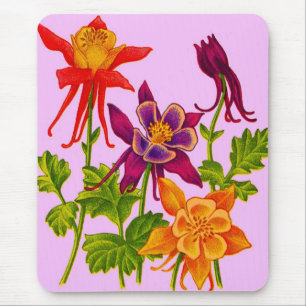 Tapis De Souris fleurs de columbine