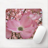 TAPIS DE SOURIS FLEURS DE CORNILIER ROSE (Avec souris)