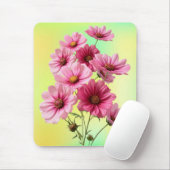 Tapis De Souris Fleurs de Cosmos Rose-23456 (Avec souris)