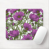 Tapis De Souris Fleurs de cosmos violet (Avec souris)