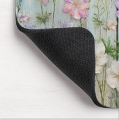 Tapis De Souris Fleurs de Cottage Campagnard Rustique (Coin)