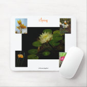 Tapis De Souris Fleurs de Crocus de printemps Mousepad (Avec souris)