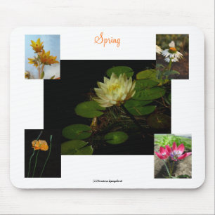 Tapis De Souris Fleurs de Crocus de printemps Mousepad