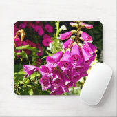 Tapis De Souris Fleurs de digitale rose (Avec souris)