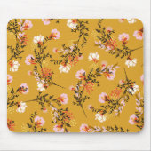 Tapis De Souris Fleurs de fond jaune (Devant)