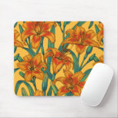 Tapis De Souris Fleurs de jour tawny, bleu et jaune (Avec souris)