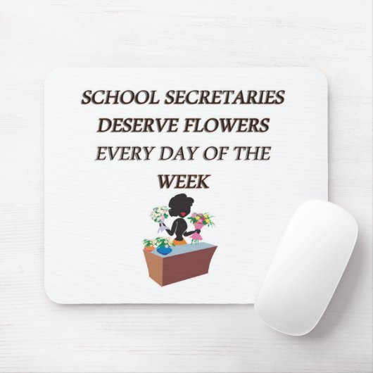 TAPIS DE SOURIS FLEURS DE L'ÉCOLE SECRETARYDESERVE (Avec souris)