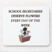 TAPIS DE SOURIS FLEURS DE L'ÉCOLE SECRETARYDESERVE (Devant)