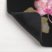 Tapis De Souris fleurs de lotus en noir (Coin)