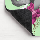 Tapis De Souris Fleurs de lotus henné éléphant (Coin)