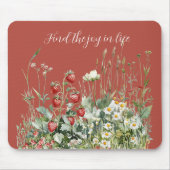 Tapis De Souris Fleurs de marguerite aux fraises (Devant)