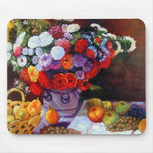 Tapis De Souris Fleurs de Monet et fruits (Devant)