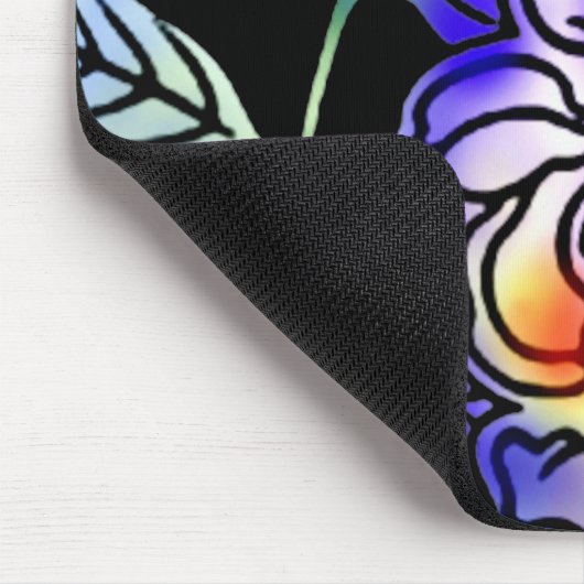 Tapis De Souris Fleurs de néon (Coin)