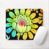 Tapis De Souris Fleurs de néon (Avec souris)