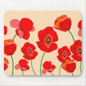 Tapis De Souris Fleurs de pavot rouge (Devant)