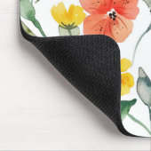 Tapis De Souris Fleurs de Pêcher Jaune Rouge (Coin)