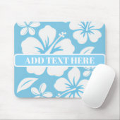 Tapis De Souris Fleurs de plage bleu tropical (Avec souris)