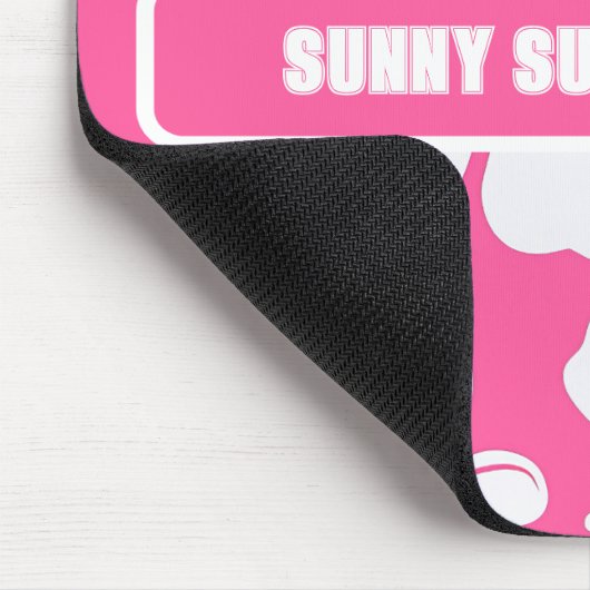 Tapis De Souris Fleurs de plage rose tropicale (Coin)