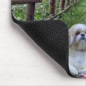 Tapis De Souris Fleurs de pourpre de Shih Tzu Mousepad (Coin)