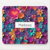 Tapis De Souris Fleurs de printemps colorées Motif (Devant)