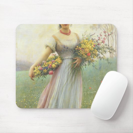 Tapis De Souris Fleurs de ressort (Avec souris)