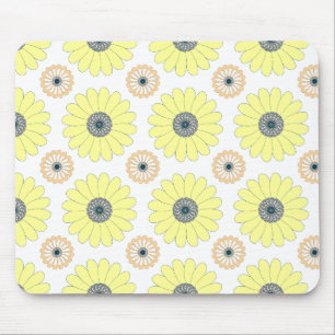 Tapis De Souris Fleurs de soleil et marguerite à motif floral tran