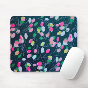 Tapis De Souris Fleurs de tulipe du jardin printanier Fleur d'aqua