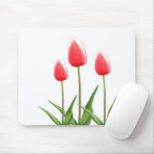 Tapis De Souris Fleurs de tulipe rouge printemps (Avec souris)