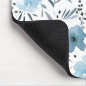 Tapis De Souris fleurs d'eau bleu moderne (Coin)