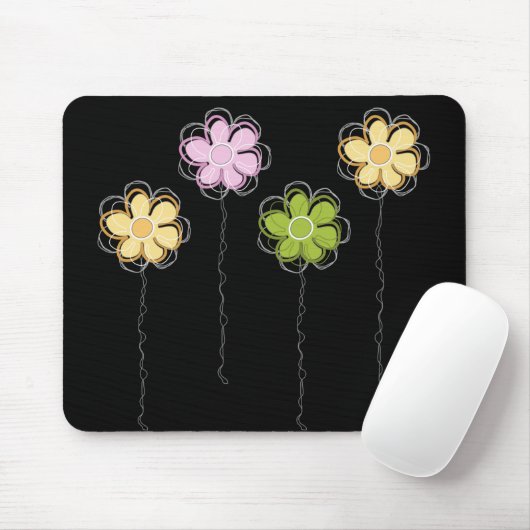 Tapis De Souris Fleurs d'été (Avec souris)