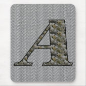 Tapis De Souris Fleurs d'hortensia à initiale de monogramme A (Devant)
