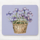 Tapis De Souris Fleurs d'Iris Violettes (Devant)