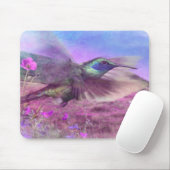 TAPIS DE SOURIS FLEURS D'OISEAU HUMMINGBIRD À FLEURS (Avec souris)