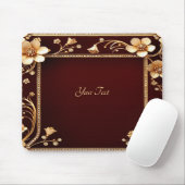 Tapis De Souris Fleurs d'or de Bourgogne Mousepad (Avec souris)