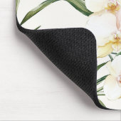 Tapis De Souris Fleurs d'orchidées blanches tropicales (Coin)