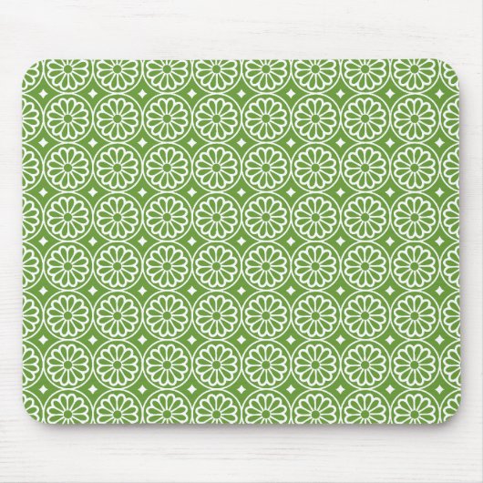 Tapis De Souris Fleurs égyptiennes anciennes - Vert Avocado (Devant)