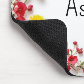 Tapis De Souris Fleurs Élégantes Rose Jaune (Coin)