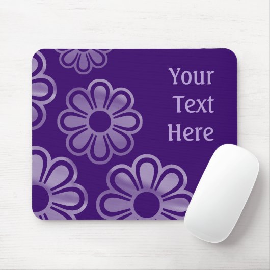 Tapis De Souris Fleurs en cascade - Violet foncé (Avec souris)