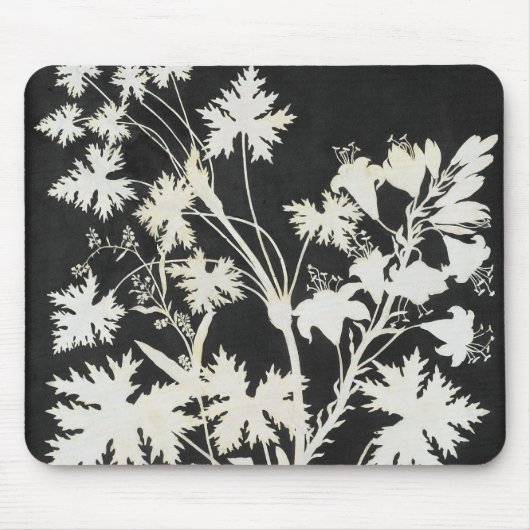 Tapis De Souris Fleurs en silhouette (Devant)
