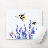Tapis De Souris Fleurs et abeilles volant Souris (Avec souris)