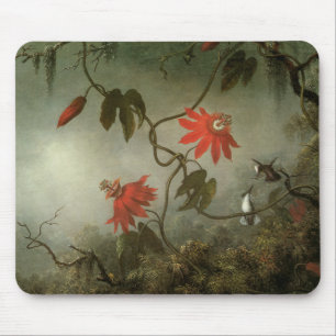Tapis De Souris Fleurs et colibris de passion